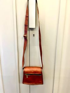 Embossed Leather Elephant Crossbody Bag