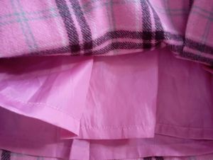 Pink Plaid Skirt