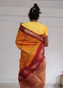 Silk Saree - Yellow &amp; Red