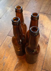Vintage Brown Glass Bottles