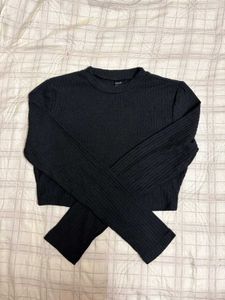SHEIN Black Long Sleeve Top
