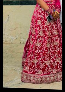 Red Embroidered Lehenga Choli