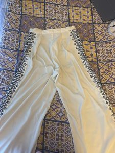High Waisted Embroidered Pants