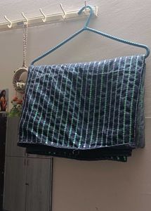 Embroiderd  Georgette Saree (Grey And Green)