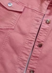 Brick Colour Denim Jacket