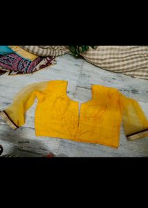Beautiful Mango Colour Blouse