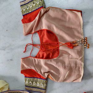 Elegant Orange Ombre Saree