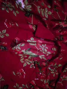 Red Floral Print Dress