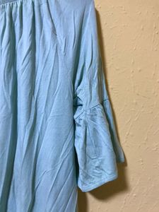 Blue Peplum Top