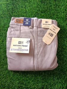 Men's (Silver) 28 Chino pant for casual wear