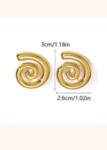 Gold Spiral Statement Earrings