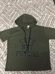 Hoodie Tshirt olive Green