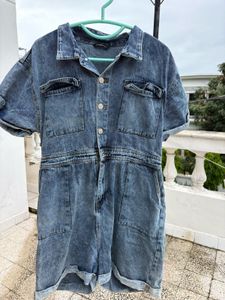Denim Jumpsuit Romper
