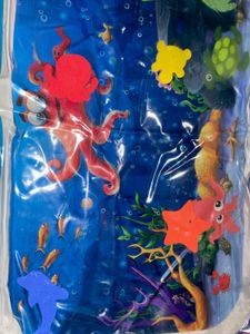 Baby Tummy Time Water And Air Mat With Toys Inside