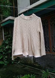 Cream Cable Knit Sweater