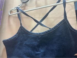 Denim Blue Criss-Cross Cami Top