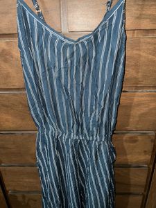 Blue Colour White Line, Dungaree