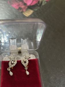 Sparkling Diamond Teardrop Dangle Earrings