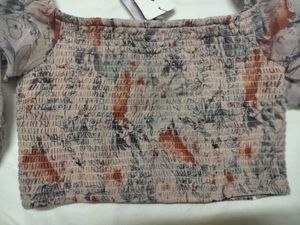 Floral Print Crop Top