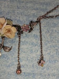Flower Metal Chain Necklace &amp; Earring Set