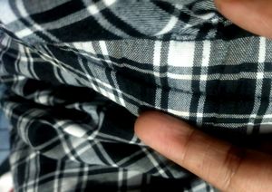 Black Checked Trousers