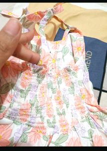 Floral Print Cotton Frock