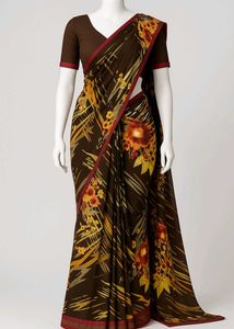 Elegant Synthetic Saree with Blouse
