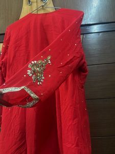 Elegant Red Embroidered Kurta