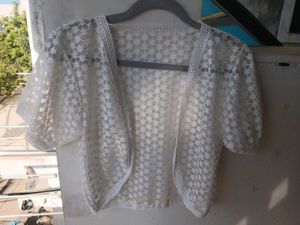 White Floral Lace Shrug