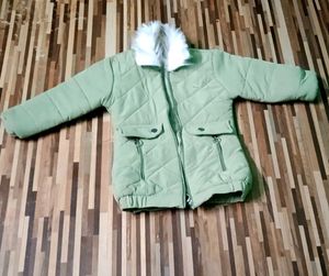 Sage Green Quilted Winter Coat
