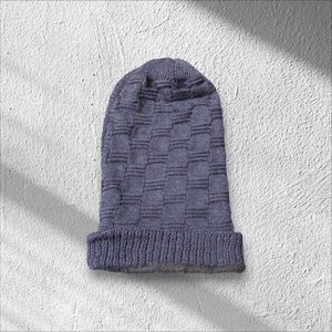 Men Woollen Silver Cap