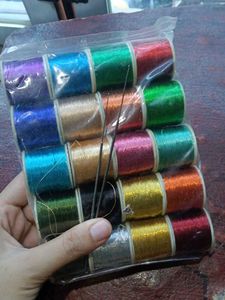 Metalic Zari Thread and Aari Needles