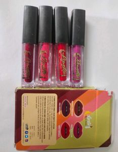 4 set Mini Matte Liquid Lipstick Red Edition