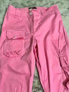 Pink Cargo Trouser Pant
