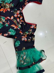 Floral Frill Sleeves Blouse 32 Bust