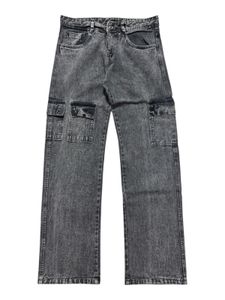 Stylish Grey 7 Pocket Cargo Denim Jeans for Men
