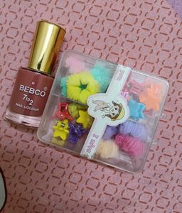 Hair Accessories & Nail Polish Set