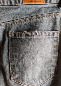 Blue High Waist Boyfriend Fit Jeans