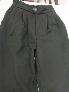High-Waisted Black Trousers