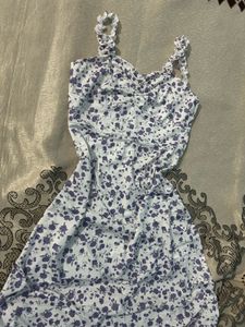Lavender Bloom Ruffle Strap Dress