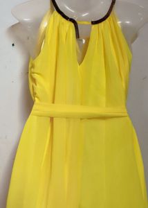 Yellow Halter Maxi Dress