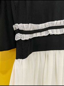 Elegant Black &amp; White Maxi Dress