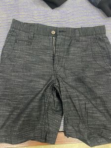 Men's Dark Gray Striped Shorts