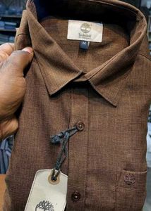 Rare Chocolate Browm Imported Linen Brand Shirt