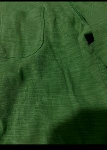 Women Short Cut Dress And Green Top