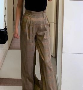 Forever21 Plaid Wide Leg Trousers