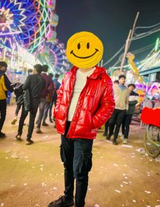 Stylish Red Quilted Puffer Jacket for Men