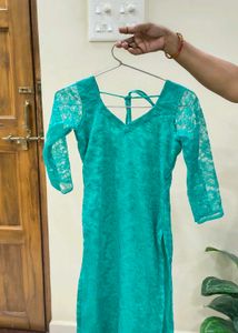 Teal Lace Top