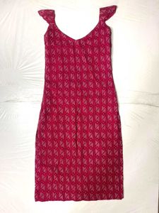 Chic Pink Patterned Dress