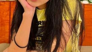Yellow Y2k T-rex  Baby Tee
